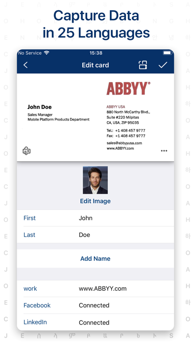 ABBYY Business Card Reader Pro2screenshot