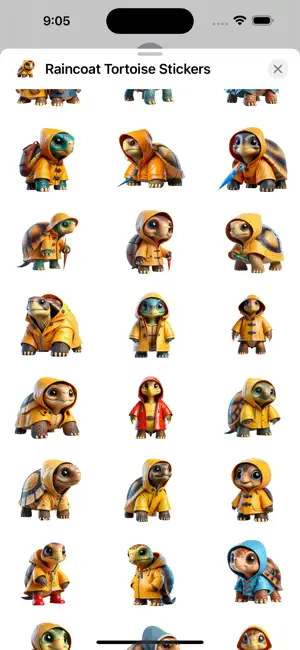Raincoat Tortoise Stickers2screenshot