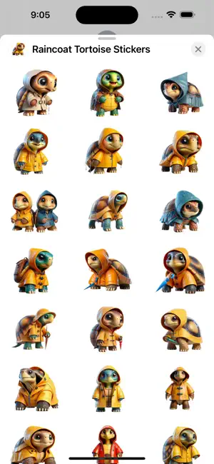 Raincoat Tortoise Stickers1screenshot
