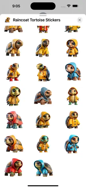 Raincoat Tortoise Stickers3screenshot